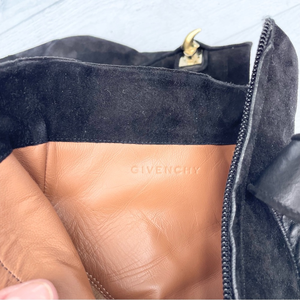 Givenchy Black Suede Wedge Ankle Bootie Size Unknown. See measurements below. - Picture 9 of 15